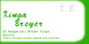 kinga breyer business card